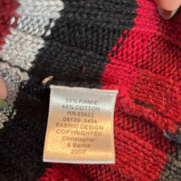 🍁Vtg Christopher & Banks sweater women’s S striped multicolour ribbed - Picture 3 of 8